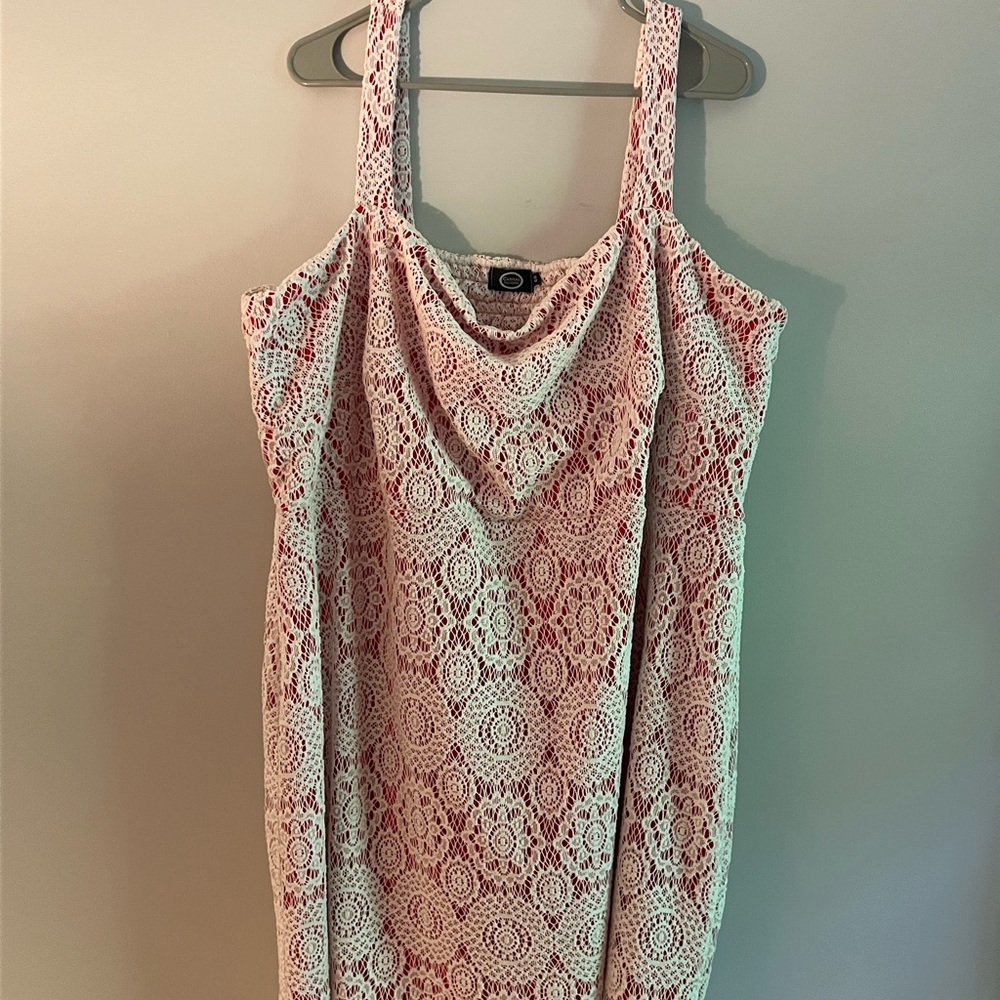 Vintage-Inspired Crochet Overlay Dress | Carisal Fashion EU 60 (26–28W US)
